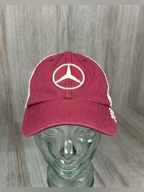 Mercedes Benz Hat Snap Back Mesh US Open Red